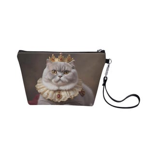 Scottish Fold Cat Bag Zippered Sling Makeup Bag - Stylish and Portable Cosmetic Organizer Pouch Gift for Her