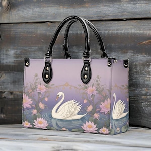 Bolso elegante con forma de cisne, bonito bolso cruzado, bolso exclusivo, bonito bolso, bolso de lujo, bolsos de piel vegana, bolso de diseñador estampado