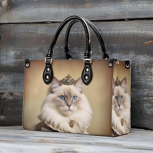 Bolso de gato noble renacentista, lindo bolso cruzado, bolso único, lindo bolso, bolso de lujo, bolsos de cuero vegano, bolso de diseñador estampado