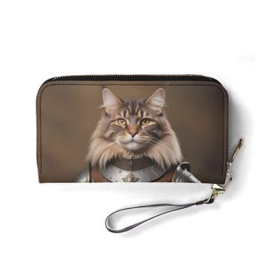 Mittelalterlicher Ritter Geldbeutel – Veganer Leder Geldbeutel für Frauen | Einzigartiges Geschenk, süße Vegan Geldbörse Ideales Geschenk für Sie