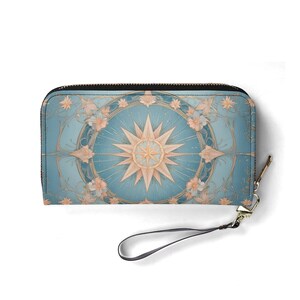 Carteira Star Design – Carteira de couro vegana fofa para mulheres | Presente exclusivo, carteira vegana fofa, presente ideal para ela