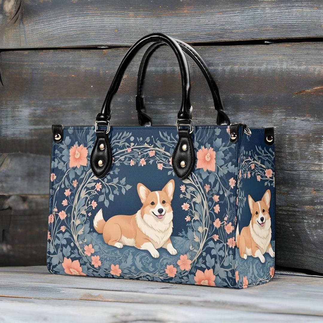 Cozy Corgi Crossbody Bag - Fun Vegan Leather Designer Purse
