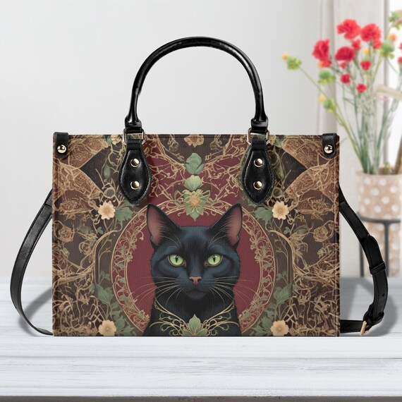 Elegant Black Cat Bag Cute Crossbody Bag Unique Purse Cute  display picture 3