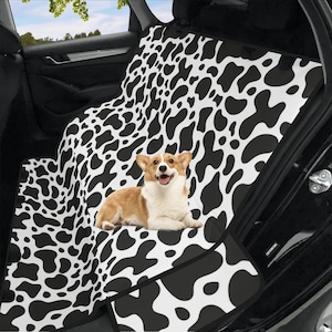 Cow Print Car Pet Seat Cover Dog Hammock For Back Seat Car Seat Protector Gift For Dog Owner Dog Lover Dog Mom Gift