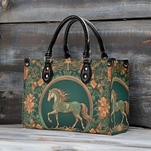 Elegante bolso de caballo, lindo bolso cruzado, bolso único, lindo bolso, bolso de lujo, bolsos de cuero vegano, bolso de diseñador estampado