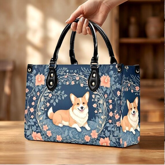 Corgi Floral Vegan Leather Crossbody Bag – Dog Lover Purse - Etsy