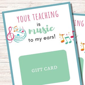Porte-cartes pour professeur de musique, Porte-cartes pour professeur de fin d'année, Cadeau pour professeur de groupe, Cadeau spécial pour professeur, Merci pour le professeur de garderie