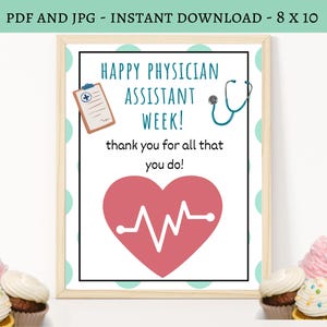 PA Week Sign, Physician Assistant Week Banner, Pa Week Decorations, Physician Assistant Appreciation, PA Week Gift, PA Thank You