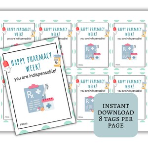 Pharmacy Week Gift Tag, Pharmacy Tech Gift, Pharmacy Appreciation Week ...