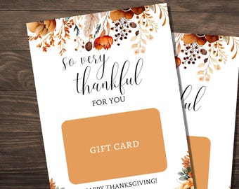 Thanksgiving Gift Card Holder, Thankful For You, Gift For Teacher, Thank You Gift For Coworker, Gift For Counselor, Fall Thank You Favor