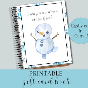 Wenn Sie einem Lehrer eine Weihnachtspause schenken, Geschenkkartenbuch für Lehrer, Weihnachtsgeschenkkartenbuch, Weihnachtsplätzchenbuch, Tagespflegelehrerin