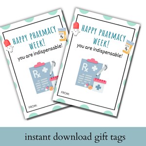 Pharmacy Week Gift Tag, Pharmacy Tech Gift, Pharmacy Appreciation Week ...