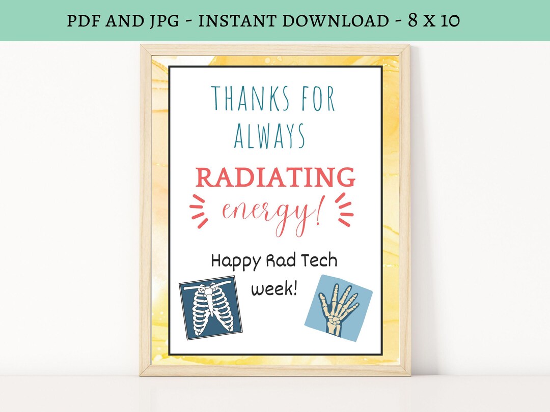Rad Tech Week Sign, Rad Tech Week Banner, Radiologic Tech Appreciation ...