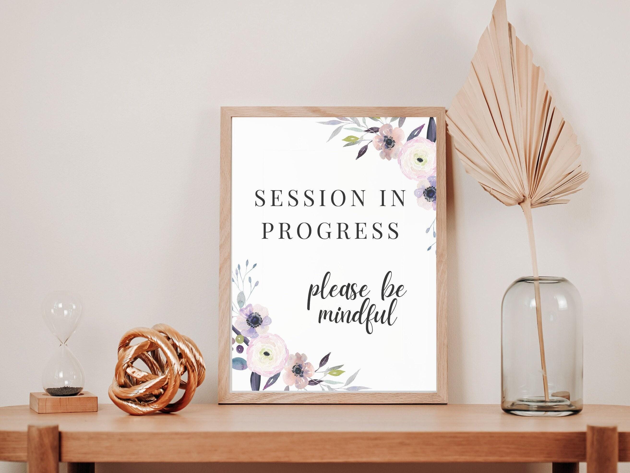 Session in Progress Door Sign, Treatment Room Sign, Please Do Not ...