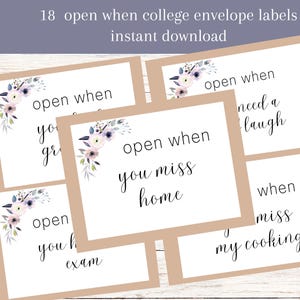 Öffnen Sie wenn Umschläge College, aus dem College-Geschenk für Tochter, College Survival Kit, Geschenkkartenbuch, College Care Paket