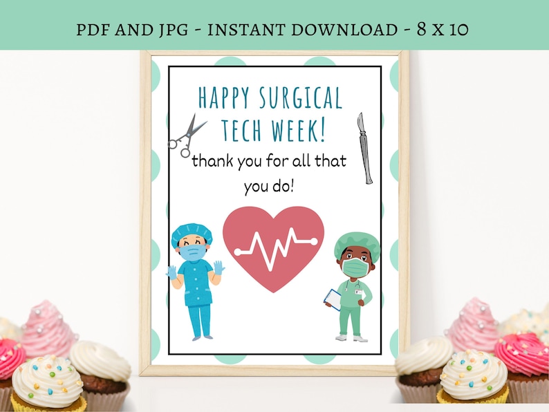 Cath Lab Tech Week Signs Surgical Tech Week Sign, Surgical Tech Week Banner, Surgical Tech ...