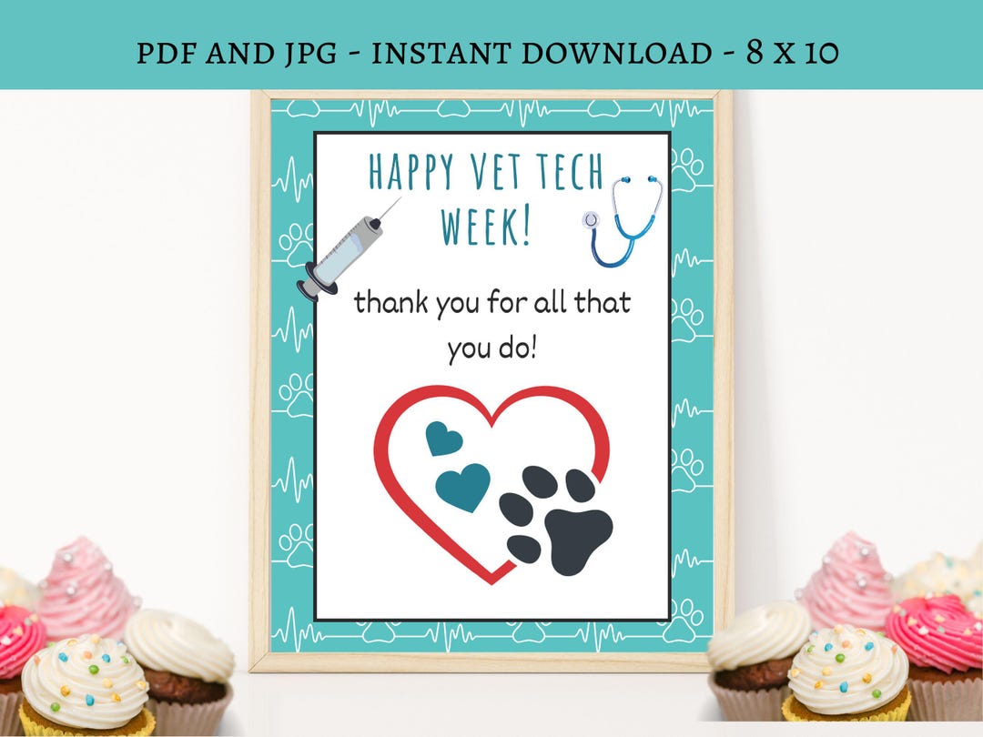 Vet Tech Week Sign Vet Tech Week Banner Vet Tech Appreciation Vet Vet Tech Week Sign Vet Tech Week Banner Vet Tech Appreciation Vet