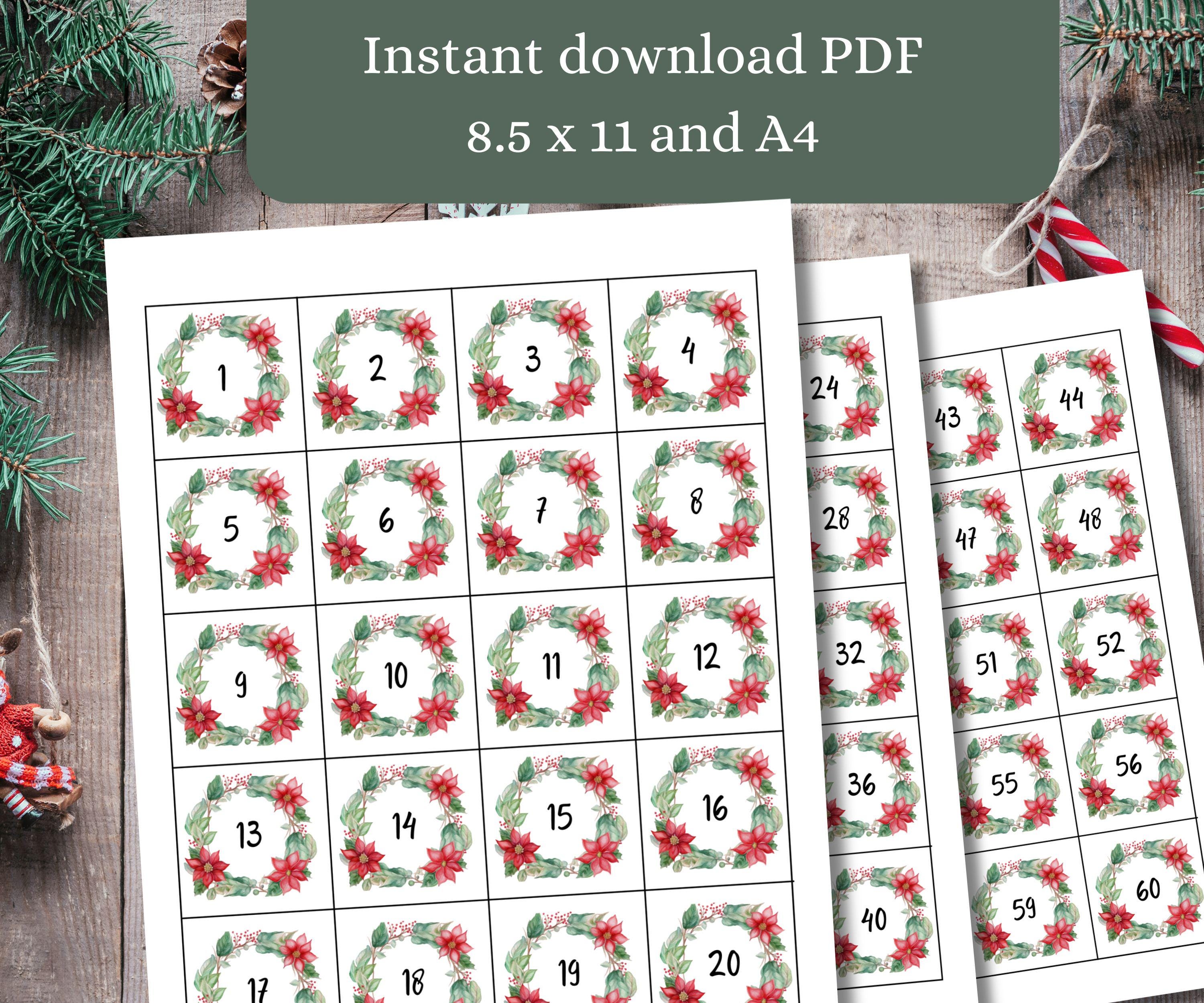 White Elephant Numbers, Printable Gift Exchange Numbers, Yankee Swap Numbers, Christmas Party Game, Work Party Games, Printable Games