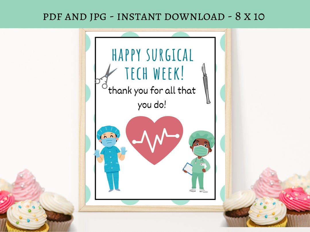 Surgical Tech Week Sign, Surgical Tech Week Banner, Surgical Tech ...