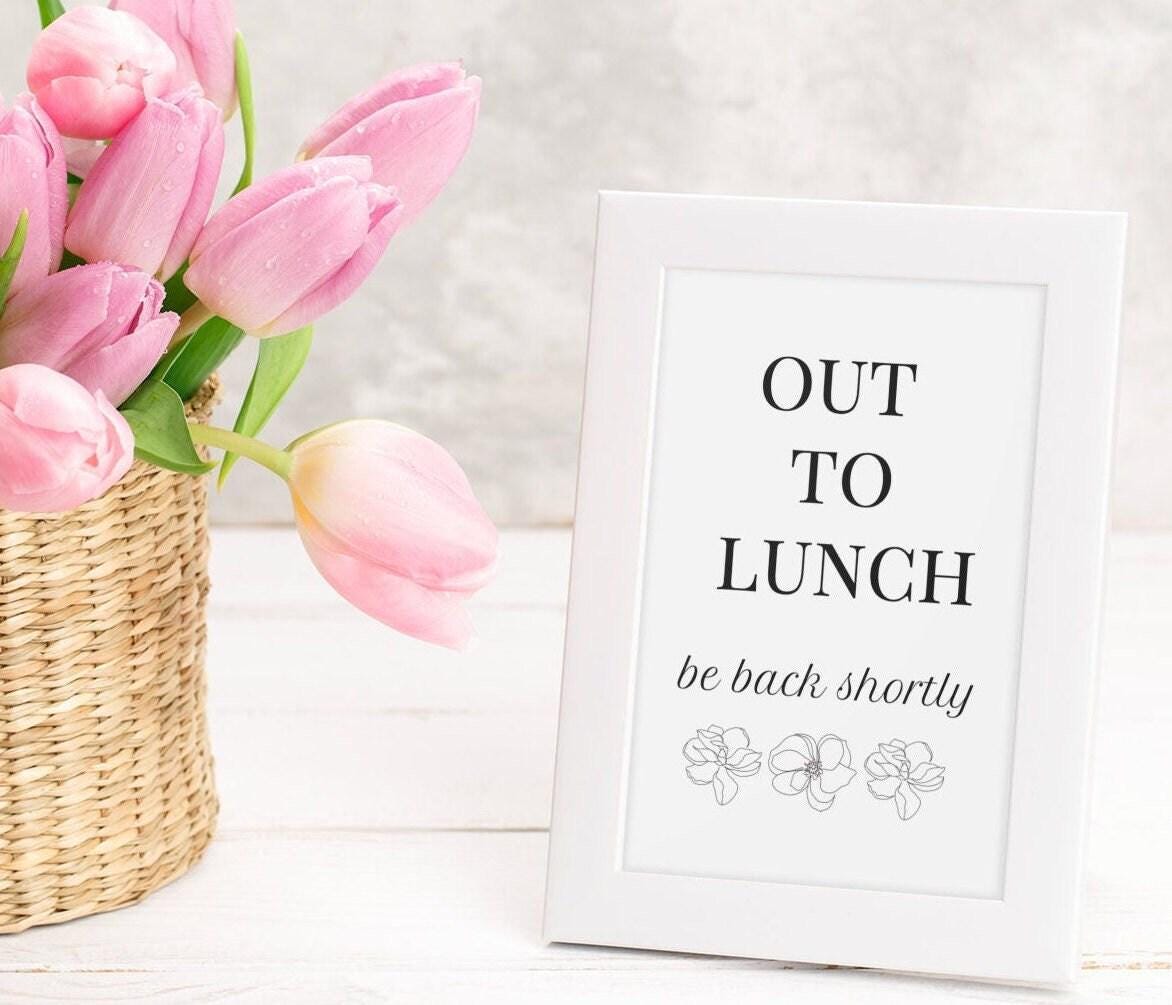 Out to Lunch Desk Sign on Break Sign Printable Office Sign Out to Out to Lunch Desk Sign on Break Sign Printable Office Sign Out to