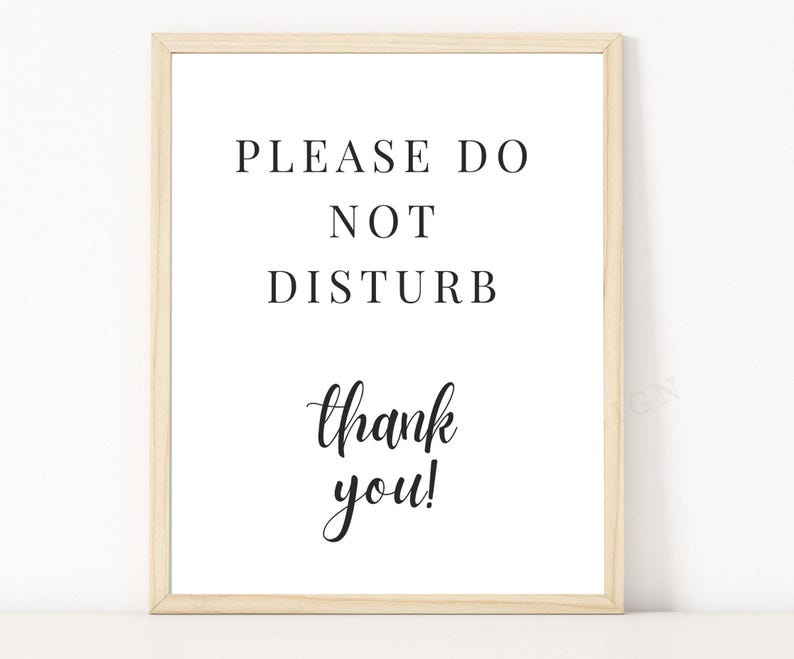Please Do Not Disturb Sign, Printable Signs for Door, Meeting in ...