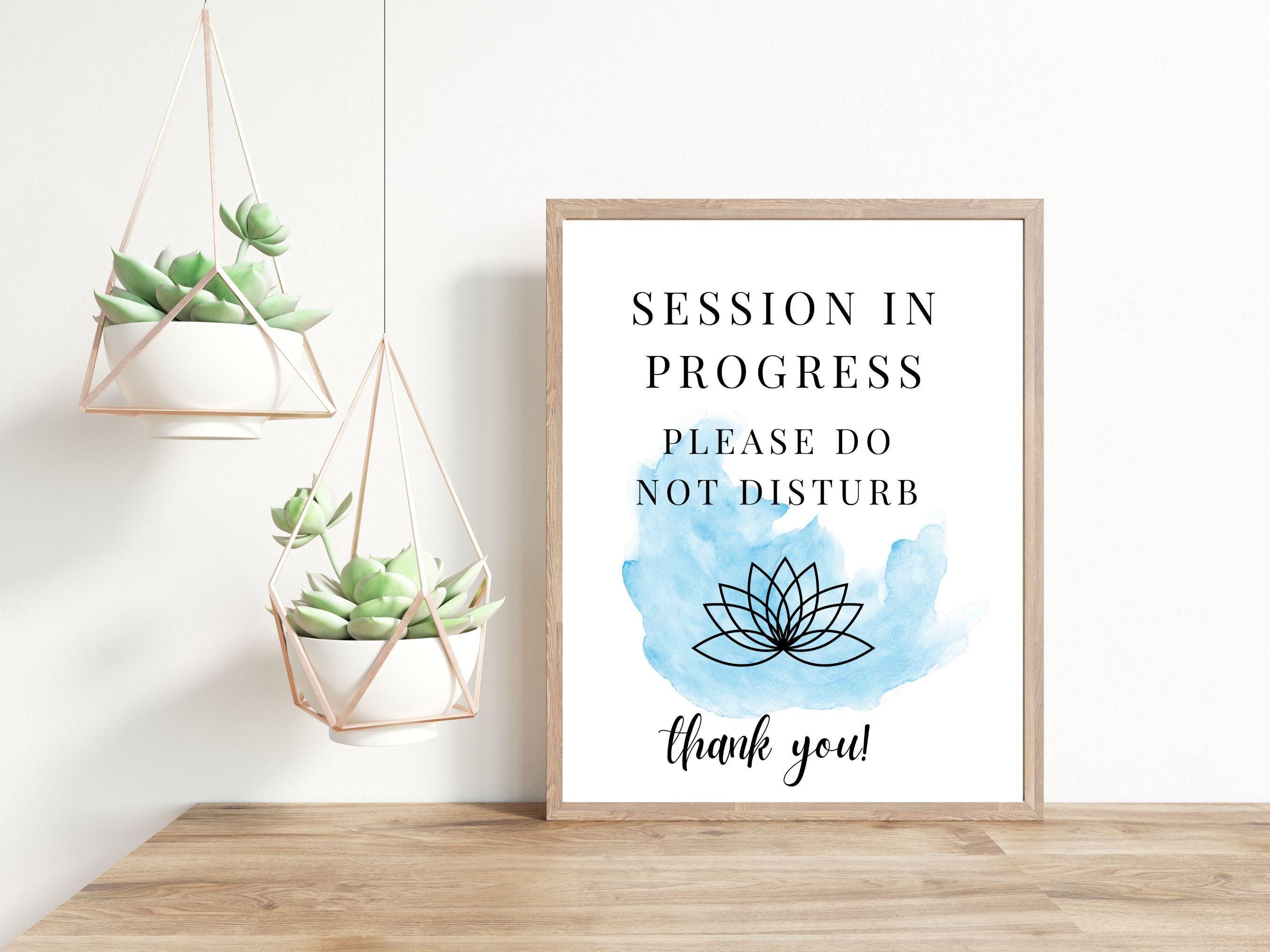 Session in Progress Door Sign Printable, Yoga Studio Sign, Please Do ...