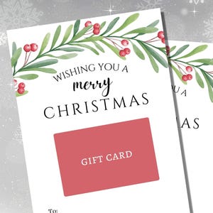 Porte-cartes cadeau de Noël à imprimer, Cadeau de Noël pour enseignant, Porte-carte cadeau enseignant, Cadeau de Noël pour le personnel, Merci enseignante de garderie