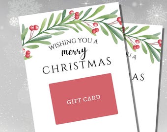 Christmas Gift Card Holder Printable, Christmas Gift For Teacher, Teacher Gift Card Holder, Staff Christmas Gift, Daycare Teacher Thank You