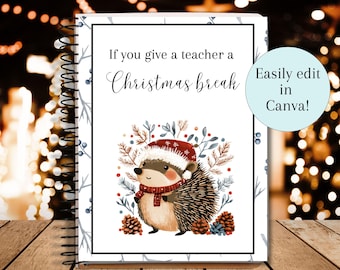 If You Give A Teacher A Christmas Break, Give A Teacher A Cookie, Gift Card Book For Teacher, Christmas Gift Card Book,  Gift Card Holder