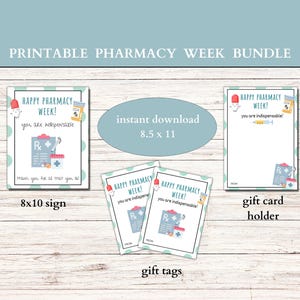 Pharmacy Week Gift Tags, Pharmacy Appreciation Week Decor, Pharmacy ...