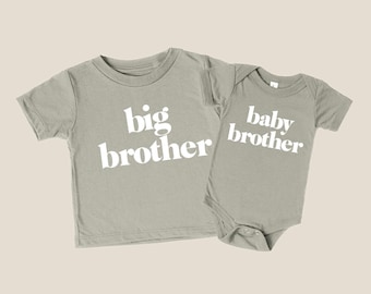 Big Brother baby broer set, shirts voor broer of zus, grote broer, kleine broer, set voor broer of zus, babyaankondiging, bijpassende shirts