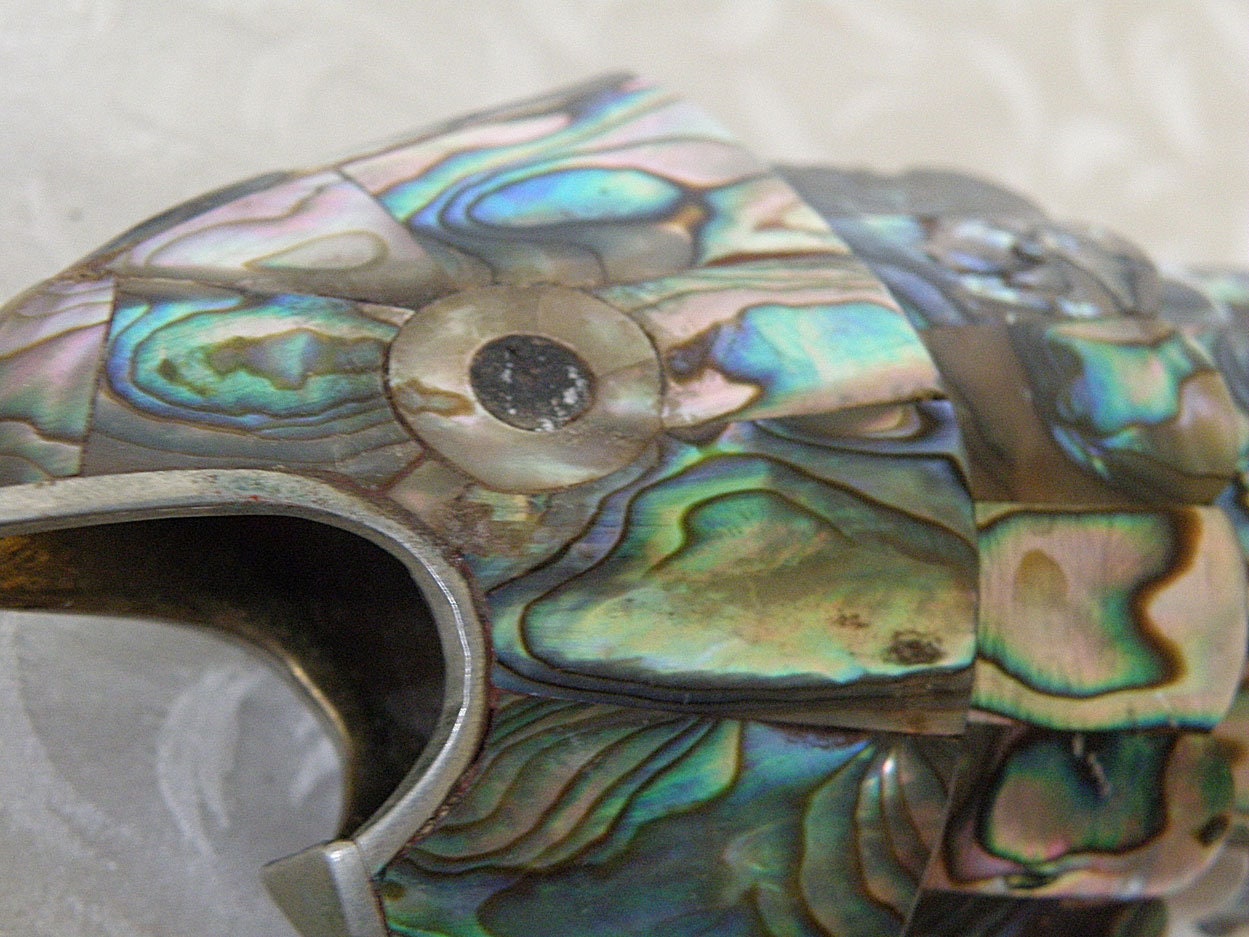 Articulated Fish with Abalone Shell Scales 7 1/2 long Etsy