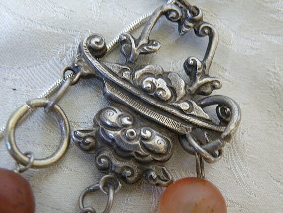 Antique CHINESE BASKET Pendant with 3 Huge Antiqu