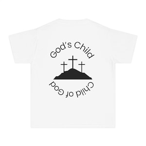 Faith-Inspired Youth Tee, God&#39;s Child T-Shirt, Christian Youth Apparel, Religious Gift for Kids, Inspirational Shirts