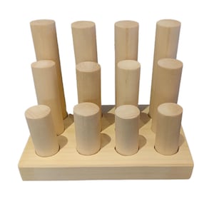 Montessori Matching Rods, Wooden Color Sorting & Counting Toy, Fine Motor Skill Educational Toy for Toddlers, Gift for Mom