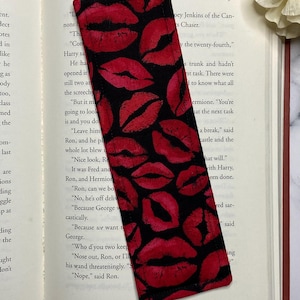 Kisses Fabric Bookmark