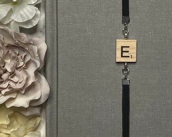 Letter Tile Charm Elastic Bookmark