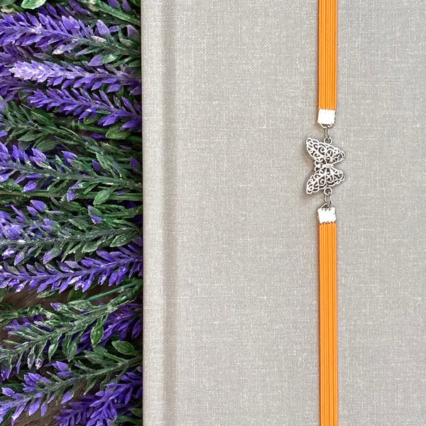 Butterfly Charm Elastic Bookmark