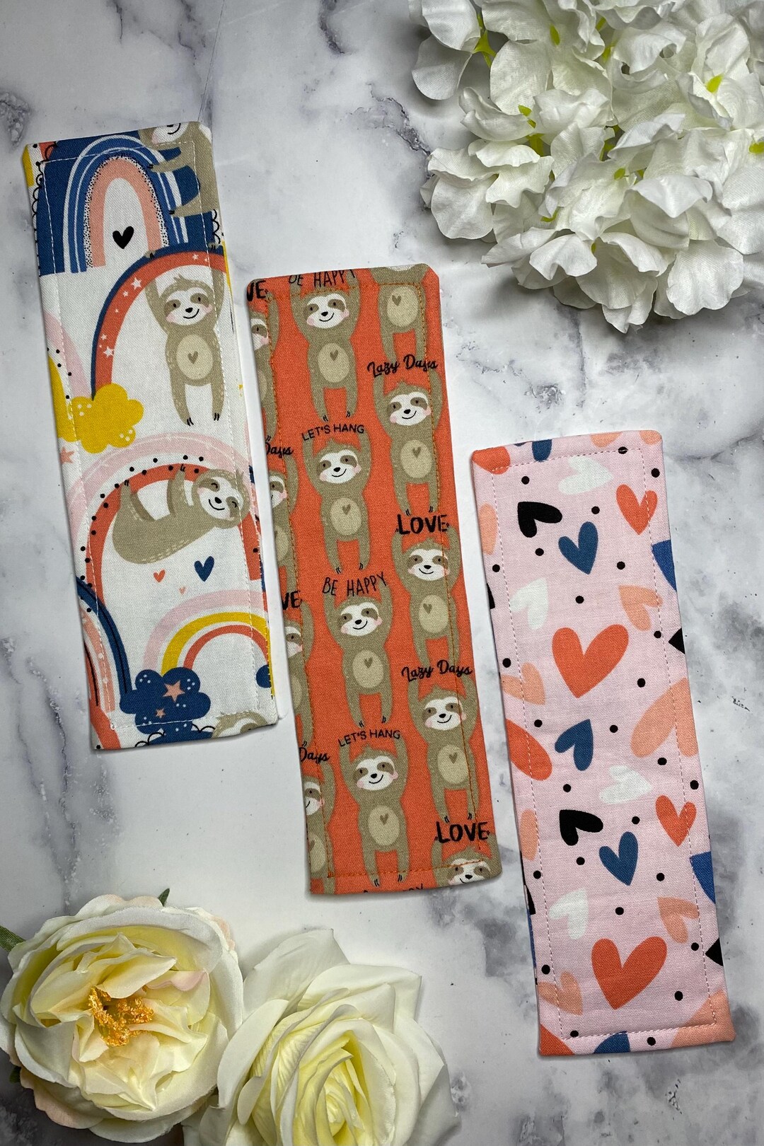 Sloth Love Fabric Bookmarks (3 Pack) - Etsy