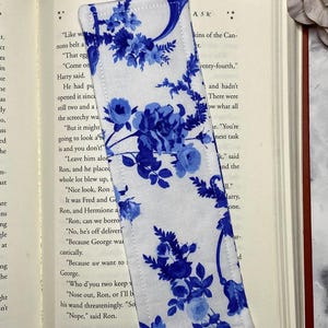 Porcelain Rose Fabric Bookmark