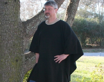 Make My Day Long Black Fleece Poncho