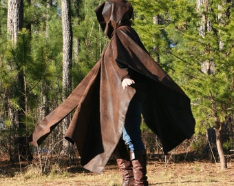 leather poncho cape