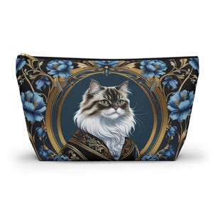 Royal Victorian Cat Pouch, Artistic & Unique, Travel Pouch, Gift for Her, Pencil Case