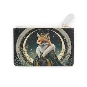 Mini bolso de mano elegante Fox Monarch of Twilight: accesorio simbólico de moda, regalo para amantes de la naturaleza - Bolsos con estilo empoderado