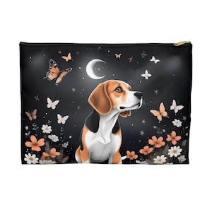 Beagle Zipper Pouch, Dog Lover Makeup Bag, Perfect Gift for Pet Owners