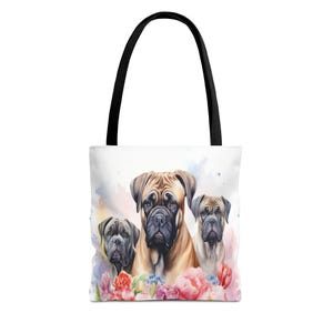 Bullmastiff Tote Bag, Dog Lover Shopping Bag, Gift for Pet Owners