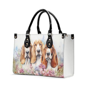 Basset Hound Vegan Leather Handbag - Dog Lovers Must-Have