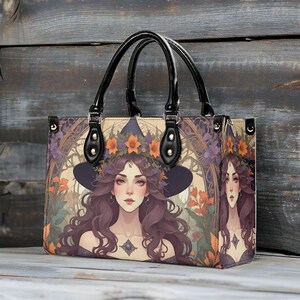 Witchcraft Bag Vegan Leather Cute Handbags Shoulder Bag, Small to Large Size, Goth Boho Hippie Style Bags
