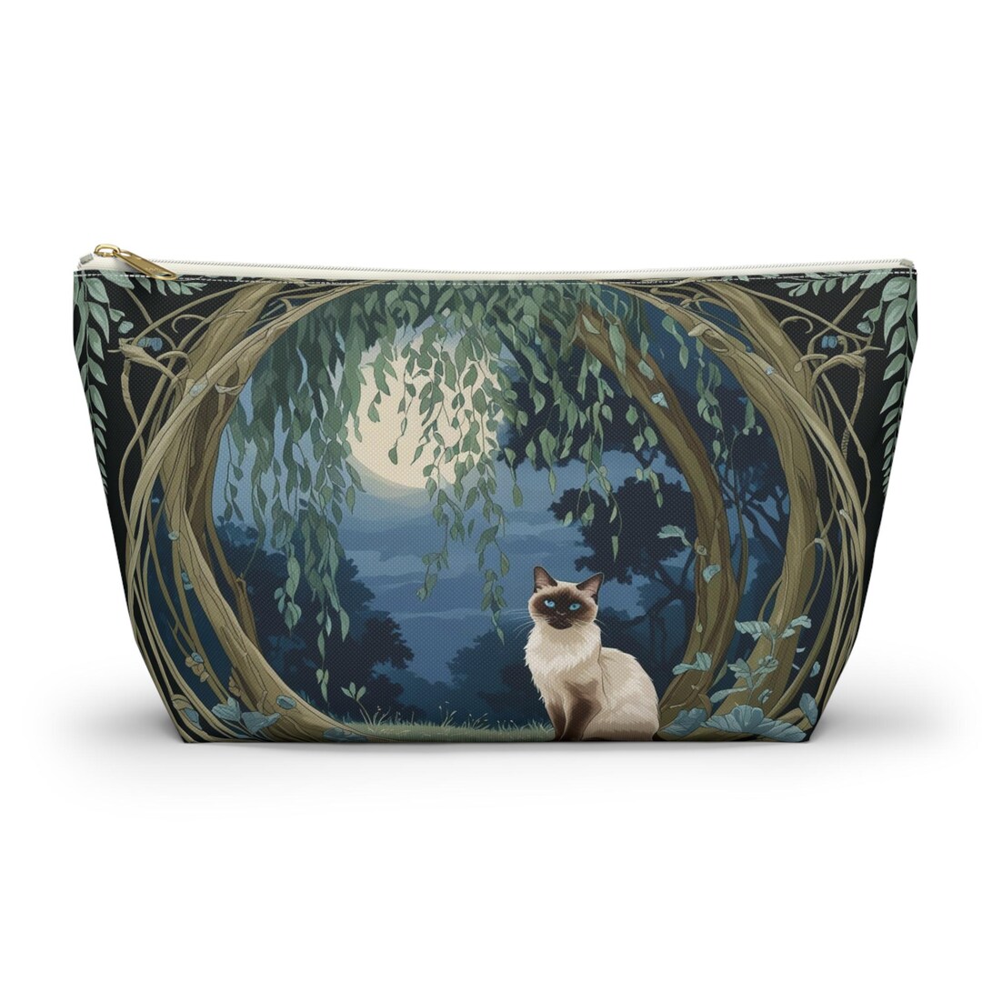 Photo inspiration: Visual Reference: Whispering Willow Guardian Siamese Cat Accessory Pouch