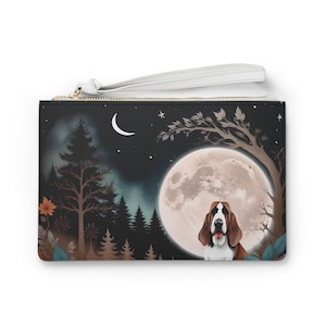 Bolso de mano Basset Hound, monedero pequeño para amantes de los perros, regalo para dueños de mascotas